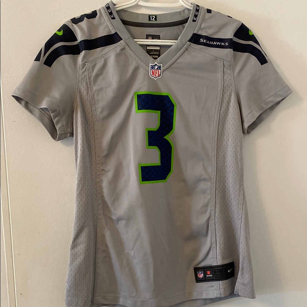 NFL Gray Fitted Jersey with Navy Accents